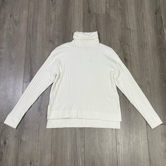 Madewell Relaxed Turtleneck Tee Long Sleeve Trendy Shirt US Women's XXS New - Picture 2 of 6